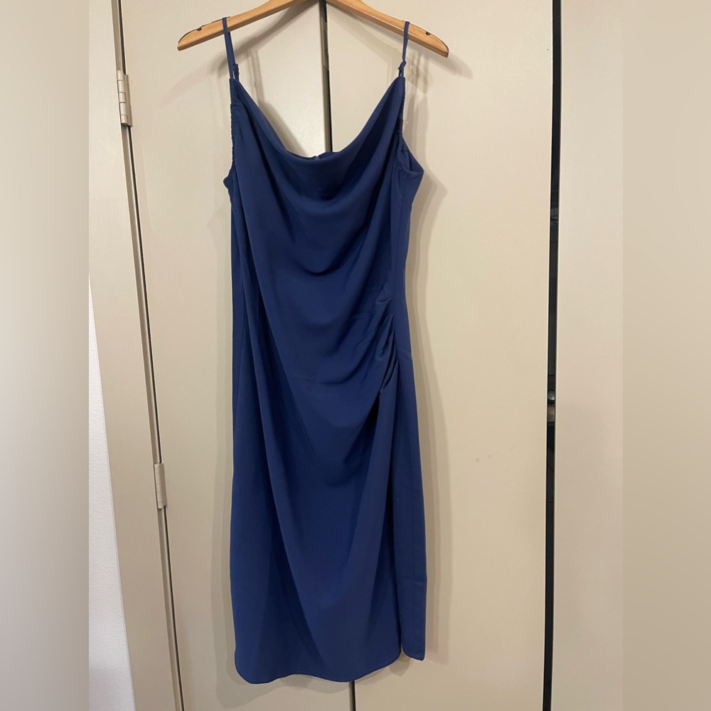 Midi cocktail dress with slit